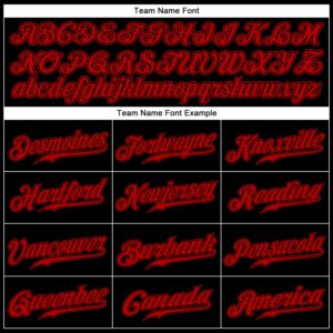 Custom Black Red Authentic Baseball Jersey