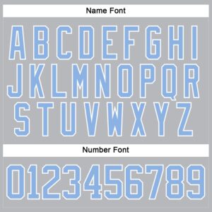 Custom Gray Light Blue-White Hockey Lace Neck Jersey