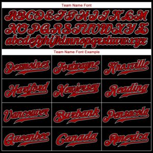 Custom Black Red-White Authentic Baseball Jersey