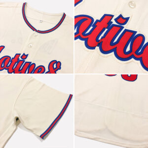 Custom Cream Navy-Gold Authentic Baseball Jersey