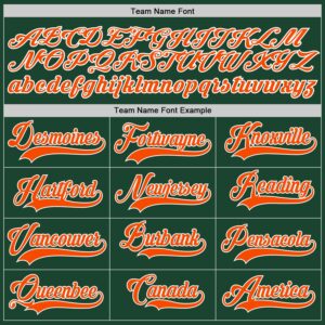 Custom Green Orange-White Authentic Baseball Jersey