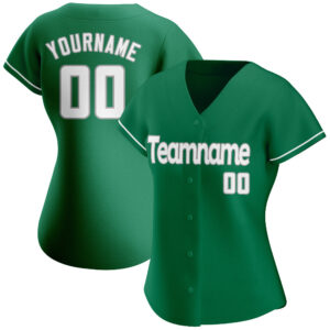 Custom Kelly Green White-Gray Authentic St. Patrick’s Day Baseball Jersey