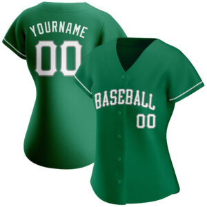 Custom Kelly Green White-Gray Authentic St. Patrick’s Day Baseball Jersey